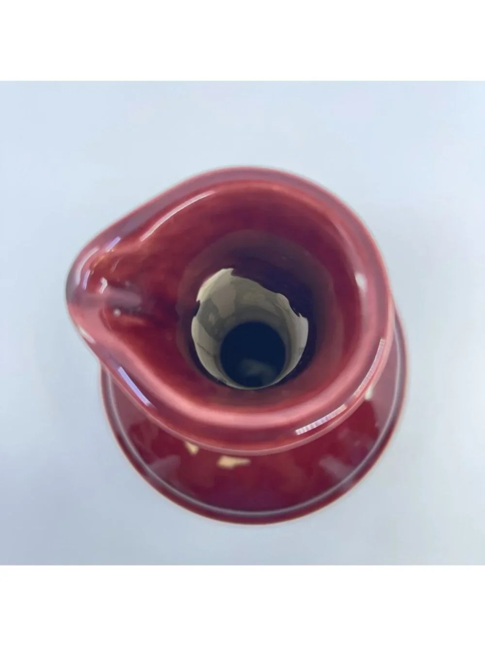 vintage metlox poppy trail ceramic decanter with cork stopper and spouted neck